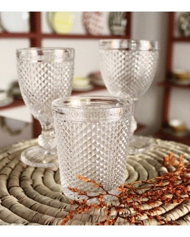 Set de 6 Copas de Vino Edición Especial de Cristal Tallado