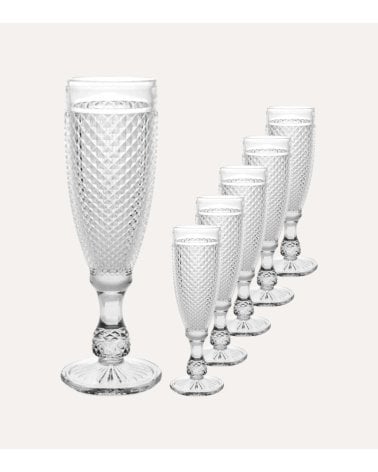 Set de 6 Copas de Cava Edición Especial de Cristal Tallado