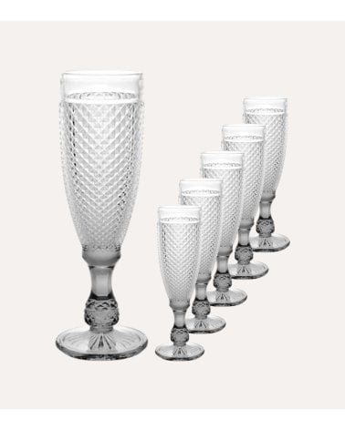 Set de 6 Copas de Cava Edición Especial de Cristal Tallado