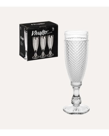 Set de 6 Copas de Cava Edición Especial de Cristal Tallado