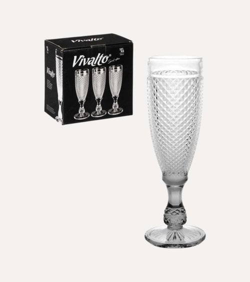 Set de 6 Copas de Cava Edición Especial de Cristal Tallado