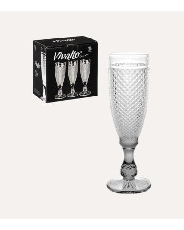 Set de 6 Copas de Cava Edición Especial de Cristal Tallado