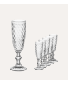 Set de 6 Copas de Cava Diamond de Cristal Tallado