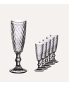 Set de 6 Copas de Cava Diamond de Cristal Tallado