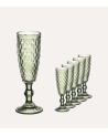 Set de 6 Copas de Cava Diamond de Cristal Tallado