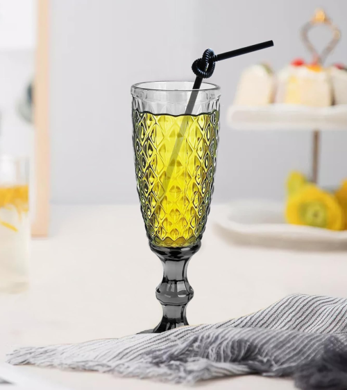 Set de 6 Copas de Cava Diamond de Cristal Tallado