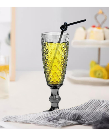 Set de 6 Copas de Cava Diamond de Cristal Tallado