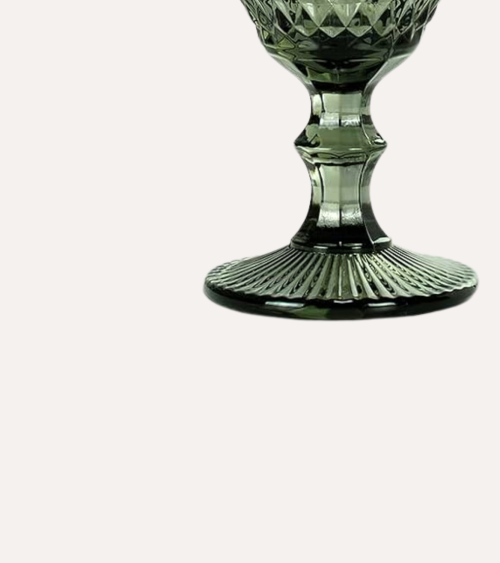 Set de 6 Copas de Vino Diamond de Cristal Tallado