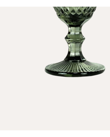 Set de 6 Copas de Vino Diamond de Cristal Tallado