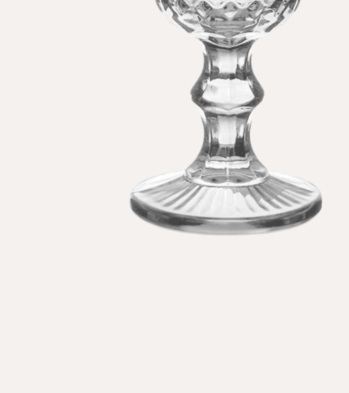 Set de 6 Copas de Vino Diamond de Cristal Tallado