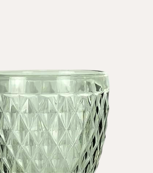 Set de 6 Copas de Vino Diamond de Cristal Tallado