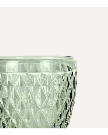 Set de 6 Copas de Vino Diamond de Cristal Tallado