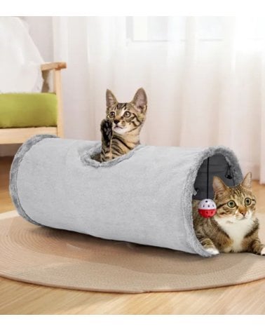 Tunel para Gatos con Juguete Colgante