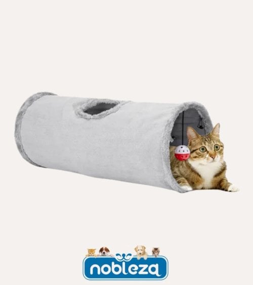 Tunel para Gatos con Juguete Colgante