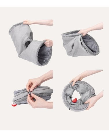 Tunel para Gatos con Juguete Colgante