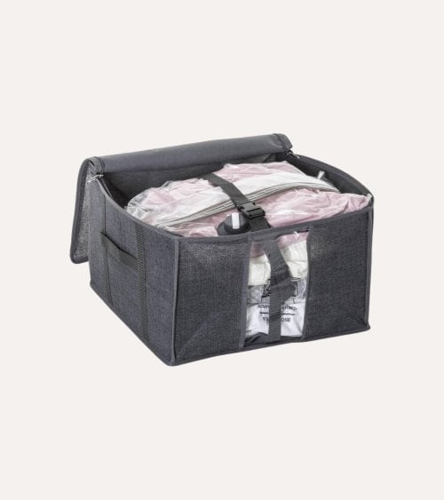 Caja de Almacenamiento con Bolsa al Vacío y Correas de Sujección de PP