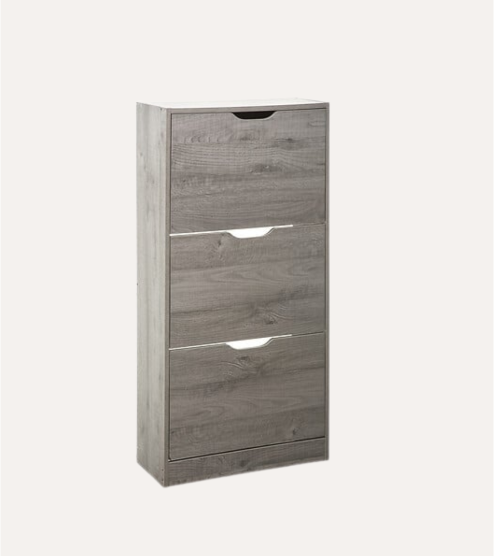 Zapatero de 3 Cajones de Madera