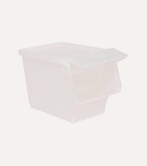 Caja de Almacenamiento con Apertura Lateral de Plástico