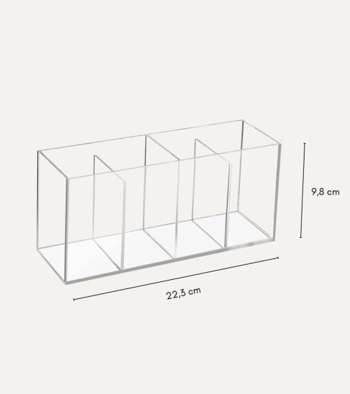 Organizador Acrílico con 4 Compartimentos Selena de Plástico