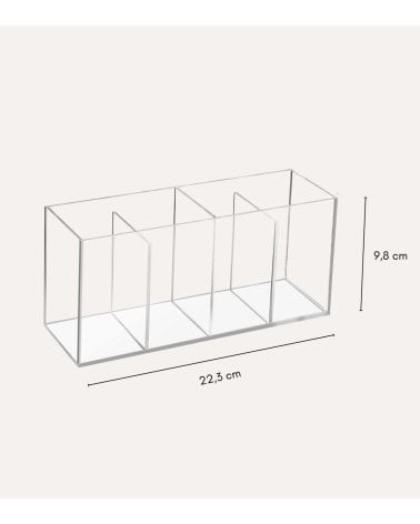 Organizador Acrílico con 4 Compartimentos Selena de Plástico