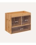Caja Organizadora con 3 Cajones Selena de Bambú