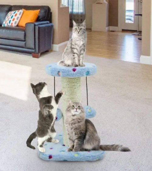 Árbol Rascador de Gatos Dots de Sisal y Poliéster