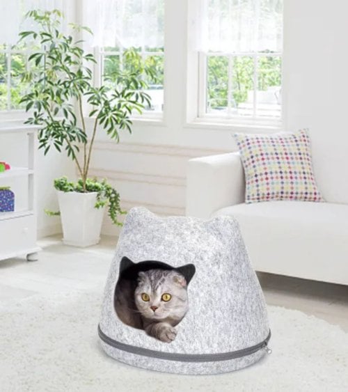 Cama para Gatos Cueva con Orejitas