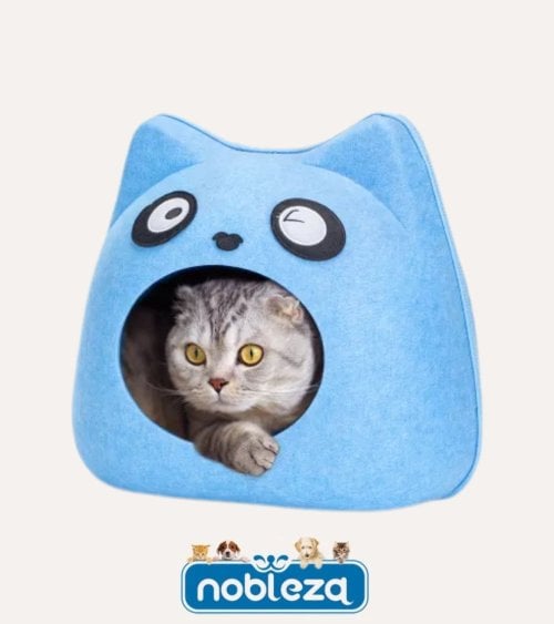 Cama para Gatos Cueva con Cara de Gatito