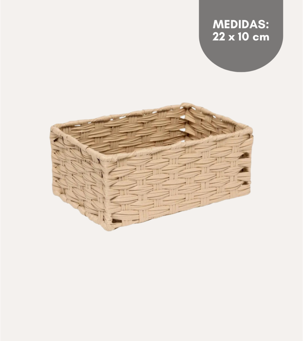 Cesta Alta Tresse de Rattan