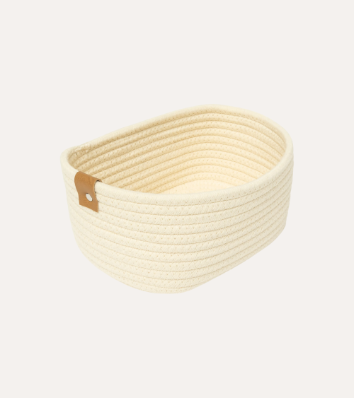 Cesta Decorativa de Organización de Marfil
