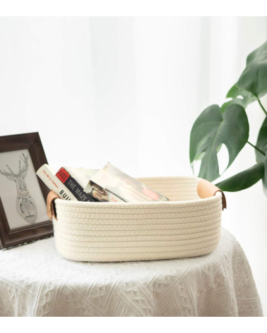 Cesta Decorativa de Organización de Marfil