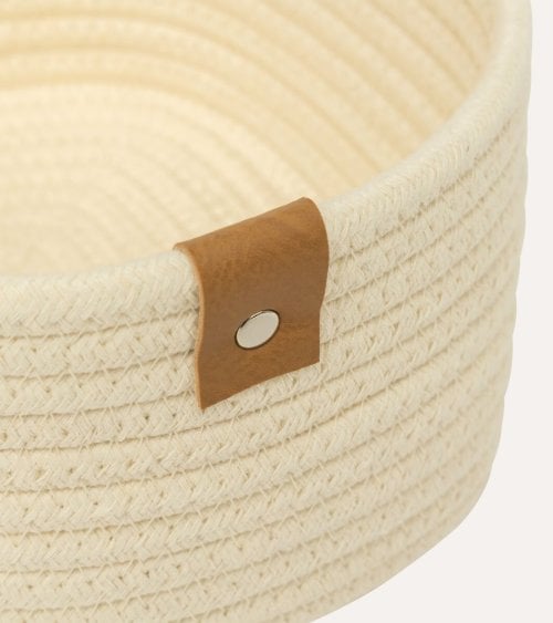 Cesta Decorativa de Organización de Marfil