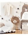 Cojín Infantil con Forma de Oso Marrón