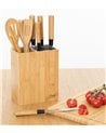 Porta Utensilios de Cocina con Accesorios de Bambú