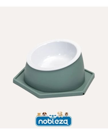 Comedor Elevado Geomético para Gatos de Plástico