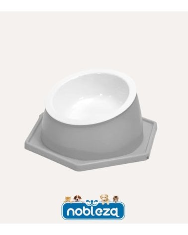 Comedor Elevado Geomético para Gatos de Plástico