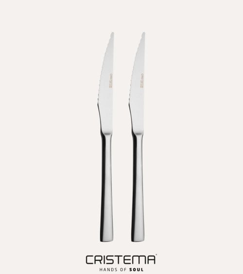 Set de 2 Cuchillos de Carne Chicago de Acero Inox 18/10