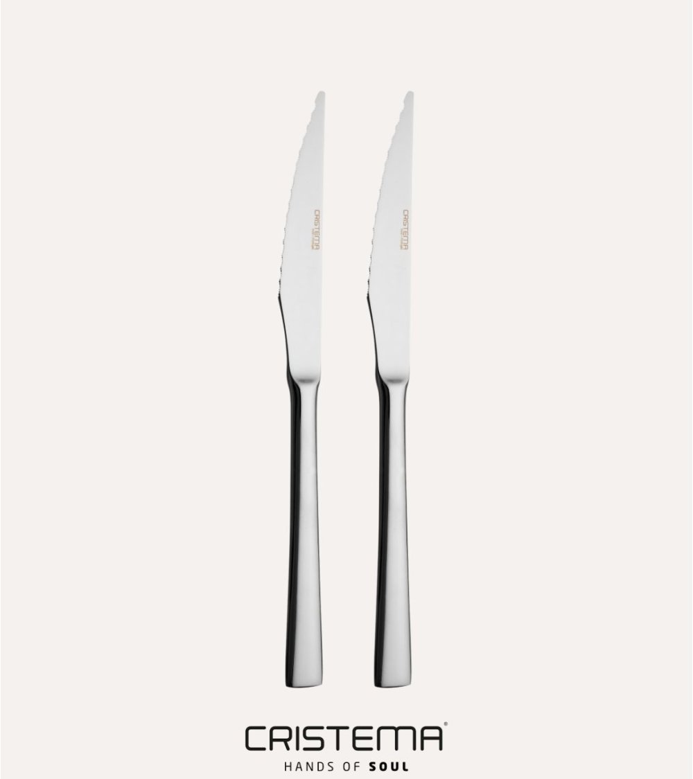 Set de 2 Cuchillos de Carne Chicago de Acero Inox 18/10