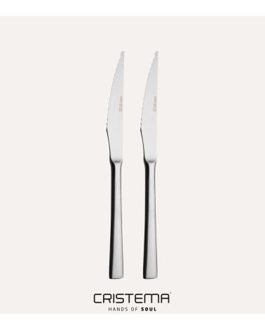 Set de 2 Cuchillos de Carne Chicago de Acero Inox 18/10