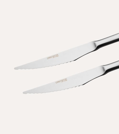 Set de 2 Cuchillos de Carne Chicago de Acero Inox 18/10