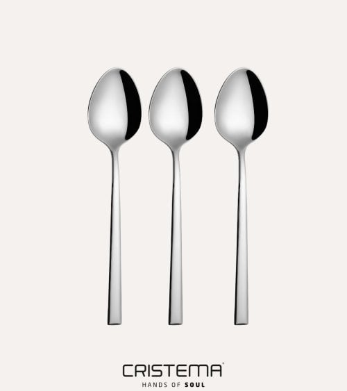 Set de 3 Cucharas de Mesa Chicago de Acero Inox 18/10