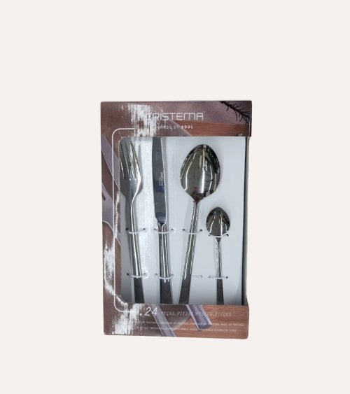 Set de 24 Cubiertos Chicago de Acero Inox 18/10