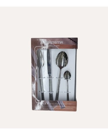 Set de 24 Cubiertos Chicago de Acero Inox 18/10