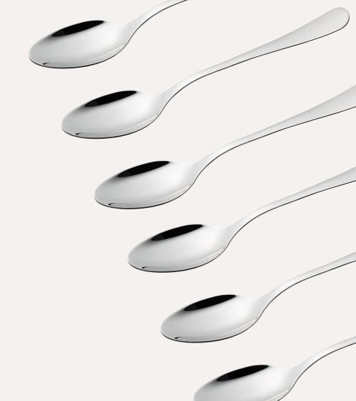 Set de 6 Cucharas de Té María de Acero Inox 18/10