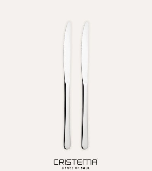 Set de 2 Cuchillos de Mesa María de Acero Inox 18/10