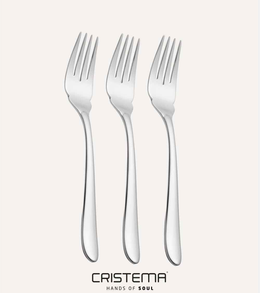 Set de 3 Tenedores de Pescado María de Acero Inox 18/10