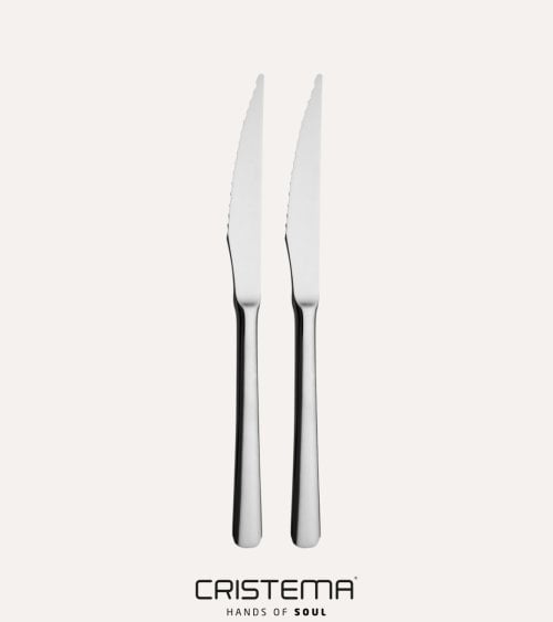 Set de 2 Cuchillos de Carne María de Acero Inox 18/10