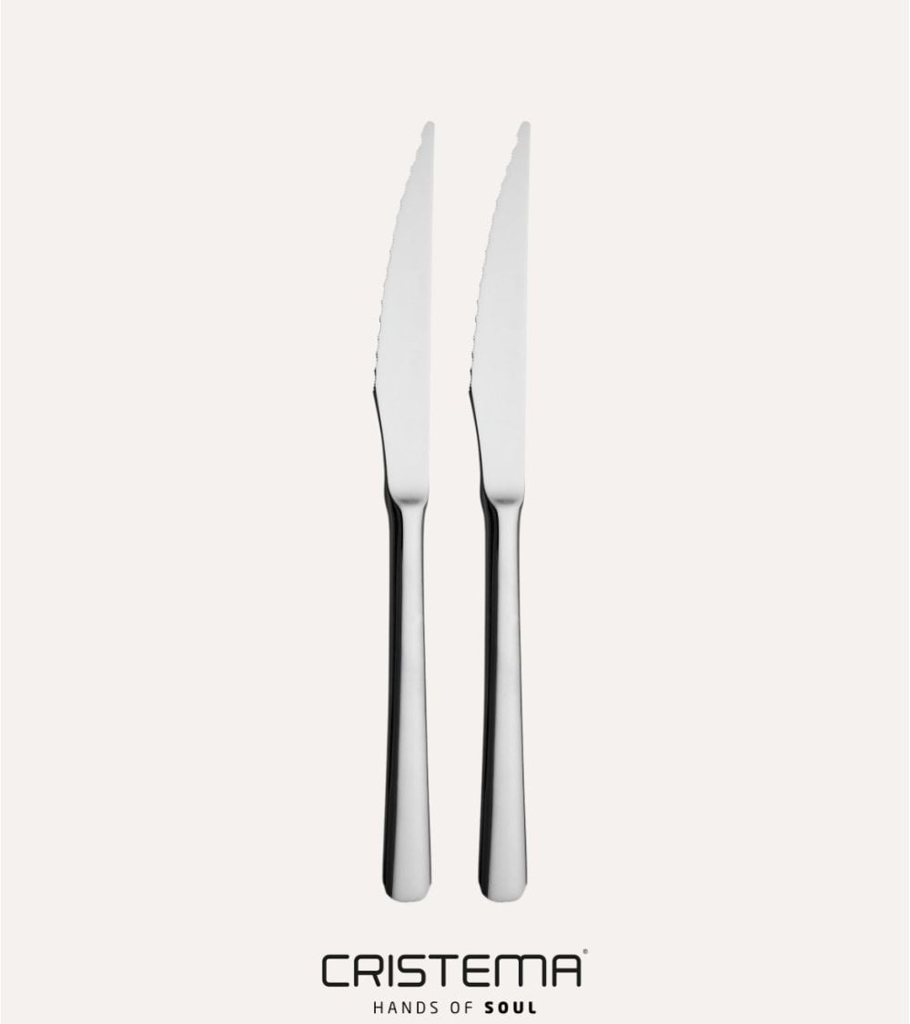 Set de 2 Cuchillos de Carne María de Acero Inox 18/10
