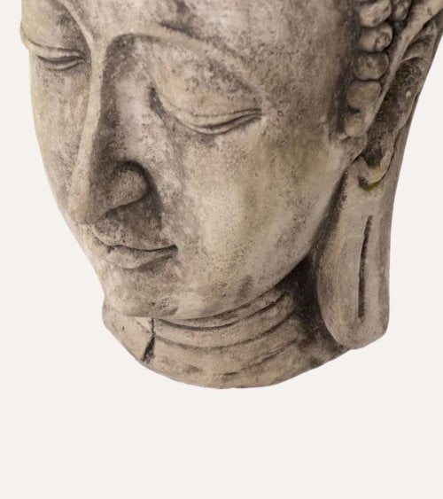 Escultura Cabeza de Buda de Fibra de Magnesio