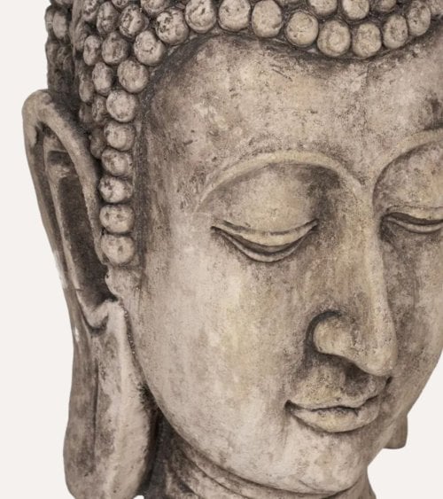Escultura Cabeza de Buda de Fibra de Magnesio